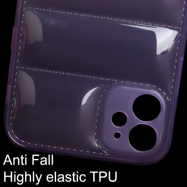 Purple Puffon silicone case for Apple iPhone 11 - The Hatke