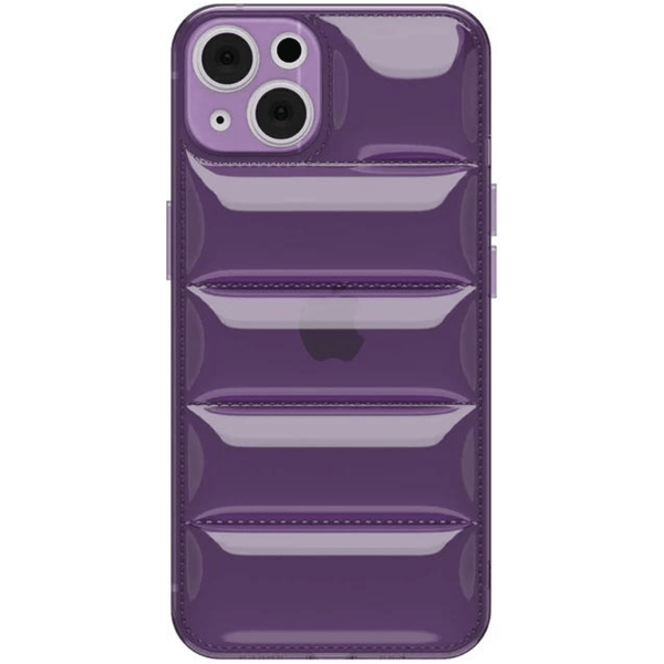 Purple Puffon silicone case for Apple iPhone 13 - The Hatke