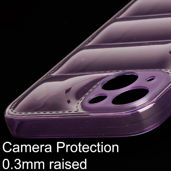 Purple Puffon silicone case for Apple iPhone 14 Plus - The Hatke