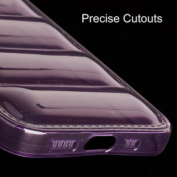 Purple Puffon silicone case for Apple iPhone 14 Plus - The Hatke