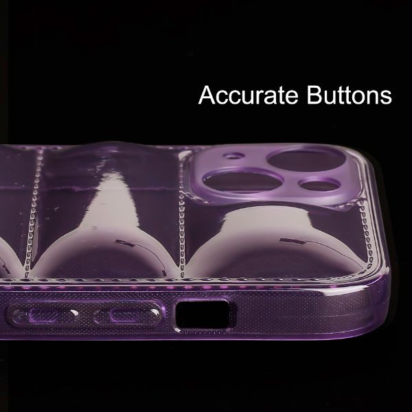 Purple Puffon silicone case for Apple iPhone 14 Plus - The Hatke