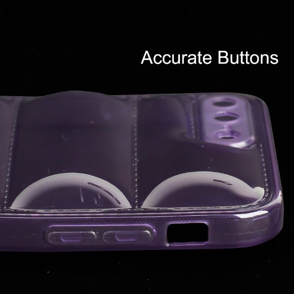 Purple Puffon silicone case for Apple iPhone 7 Plus - The Hatke