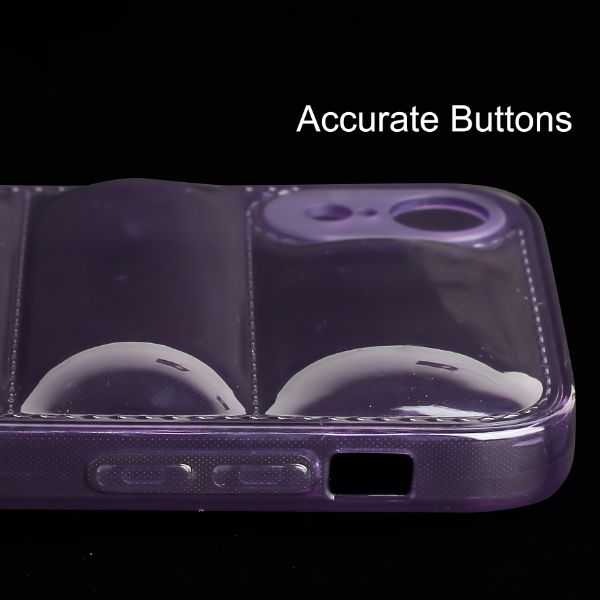 Purple Puffon silicone case for Apple iPhone Xr - The Hatke
