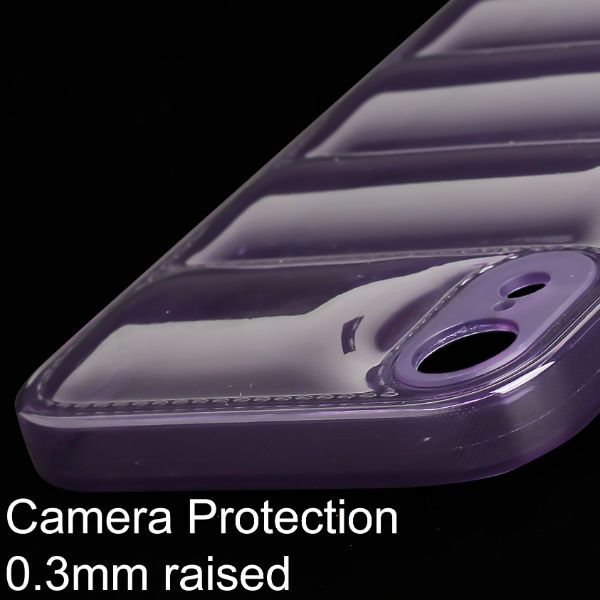 Purple Puffon silicone case for Apple iPhone Xr - The Hatke
