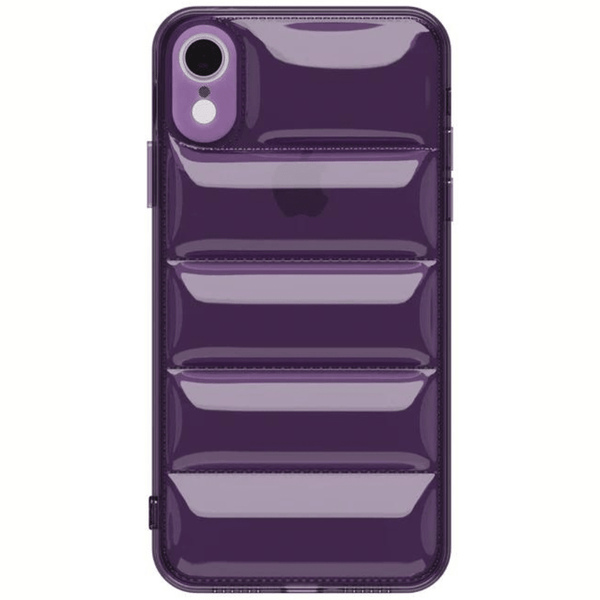 Purple Puffon silicone case for Apple iPhone Xr - The Hatke