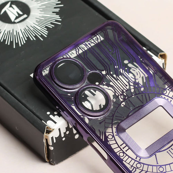 Purple Watch Machine Logo Cut Transparent Case for Oneplus Nord CE 3 Lite - The Hatke