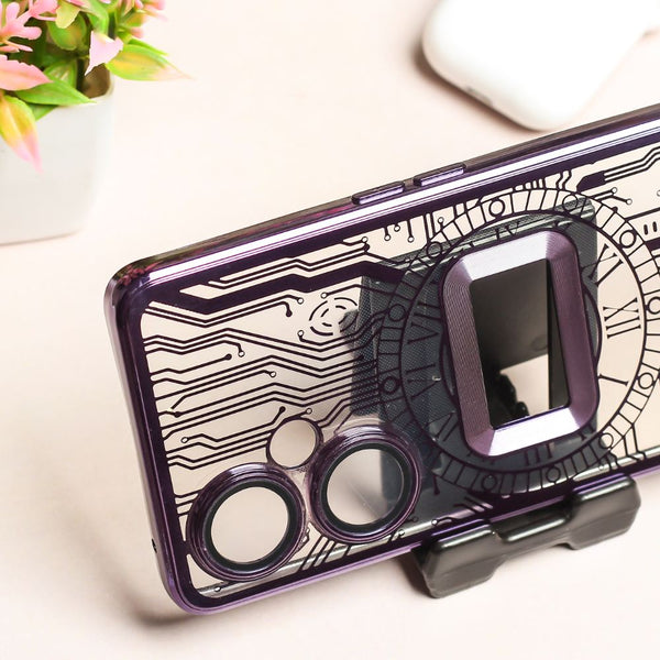 Purple Watch Machine Logo Cut Transparent Case for Oneplus Nord CE 3 Lite - The Hatke