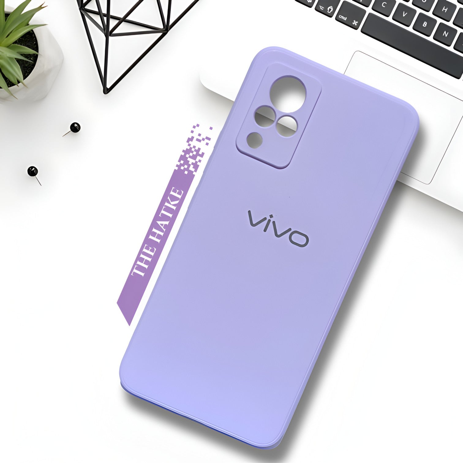 Purple Camera Original Silicone case for Vivo V21