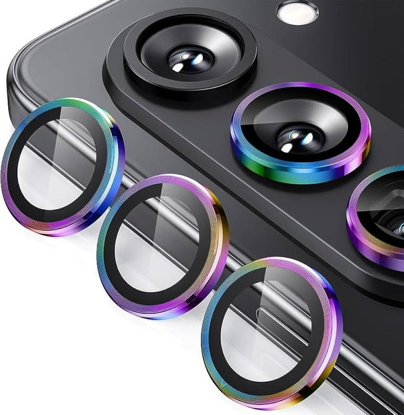 Rainbow Metallic camera ring lens guard for Samsung Galaxy Z Fold 5 - The Hatke