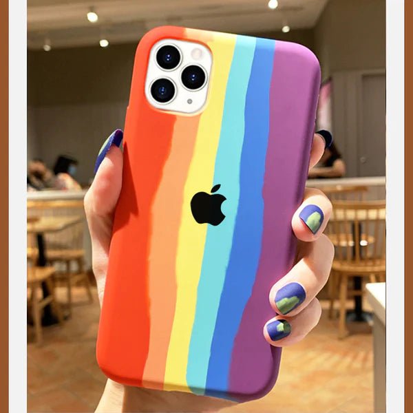 Rainbow Silicone Case for Apple iphone 12 pro - The Hatke