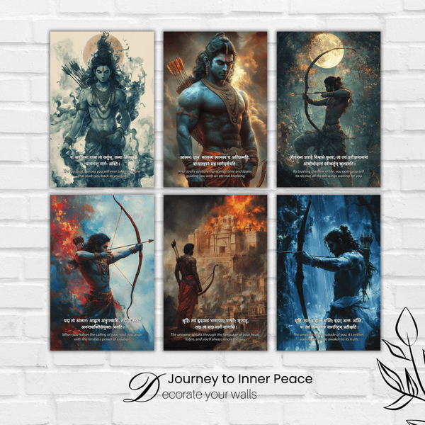 Ram Ji Combo Poster ( Set of 6 Posters ) - The Hatke