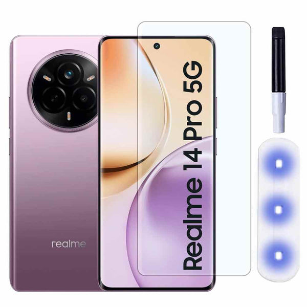 Premium UV Tempered Glass Screen Protector For Realme 14 pro