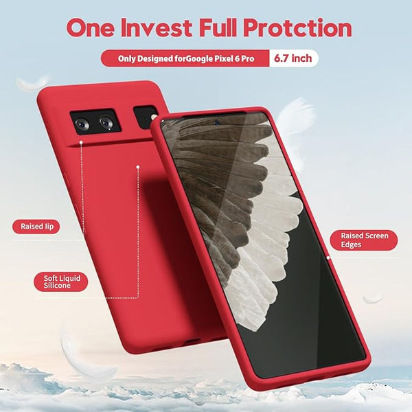 Red Camera Original Silicone case for Google Pixel 6 - The Hatke