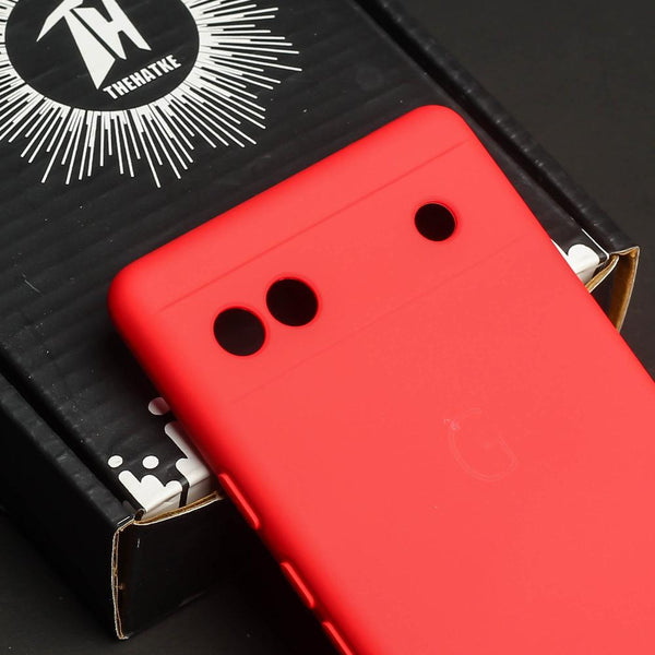 Red Camera Original Silicone case for Google Pixel 6A - The Hatke
