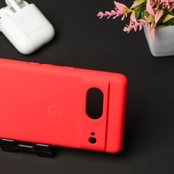 Red Camera Original Silicone case for Google Pixel 7 - The Hatke