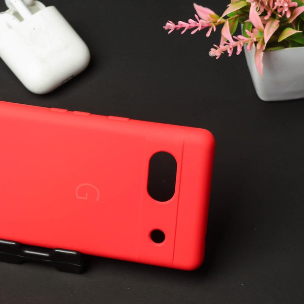 Red Camera Original Silicone case for Google Pixel 7A - The Hatke