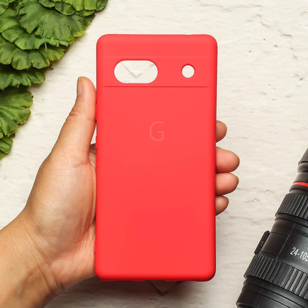 Red Camera Original Silicone case for Google Pixel 7A - The Hatke