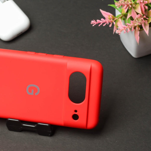 Red Camera Original Silicone case for Google Pixel 8 - The Hatke