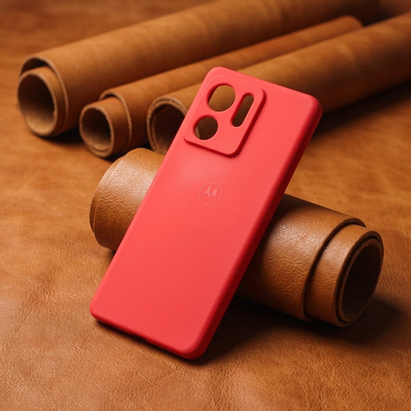 Red Camera Original Silicone case for Motorola Edge 40 - The Hatke
