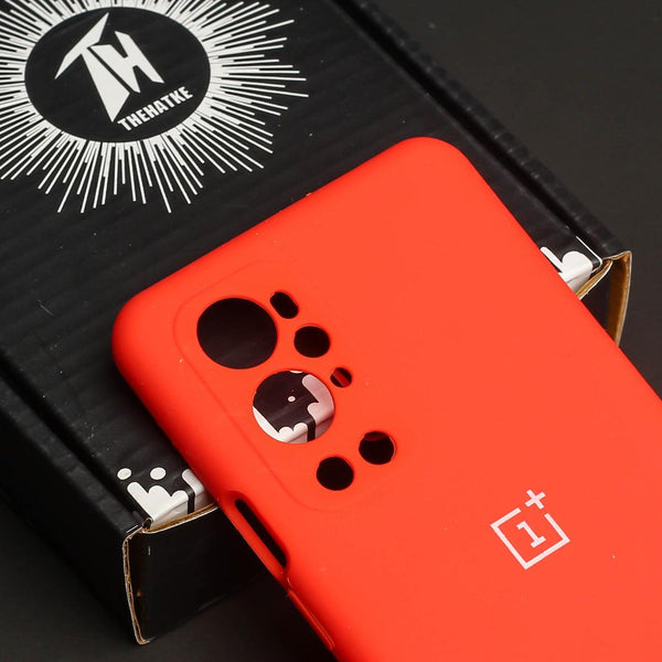 Red Camera Original Silicone Case for Oneplus 9 Pro - The Hatke