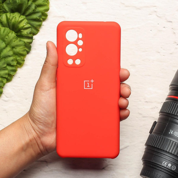 Red Camera Original Silicone Case for Oneplus 9 Pro - The Hatke