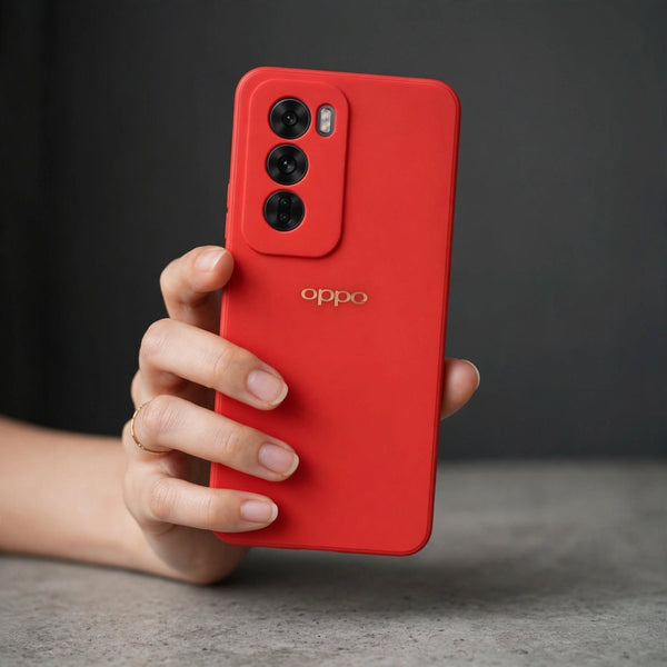 Red Candy Silicone Case for Oppo Reno 12 Pro - The Hatke