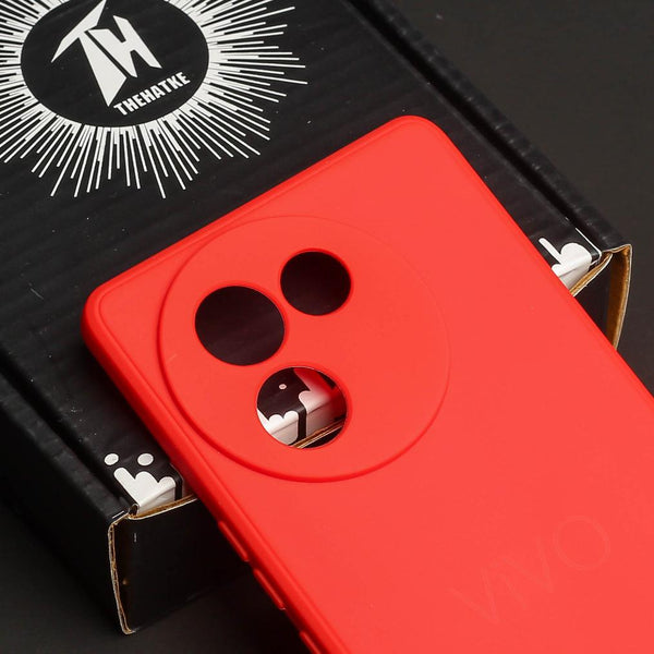 Red Candy silicone Case for Vivo V30E - The Hatke