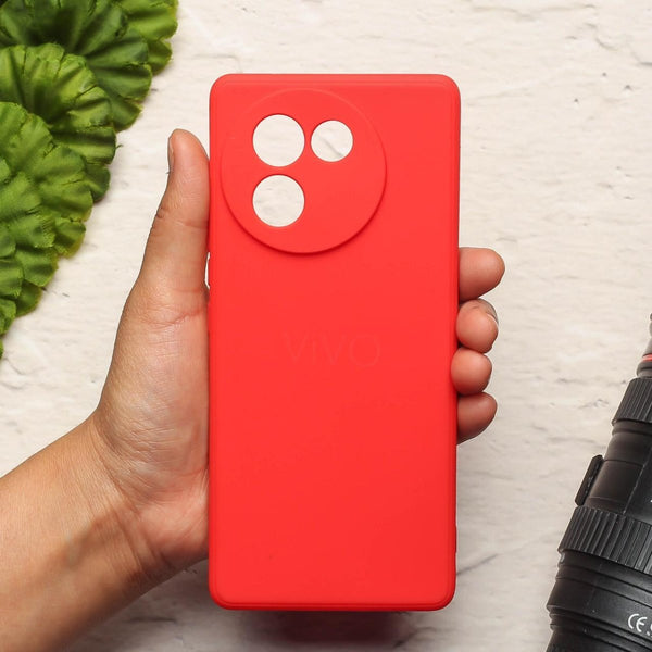 Red Candy silicone Case for Vivo V30E - The Hatke