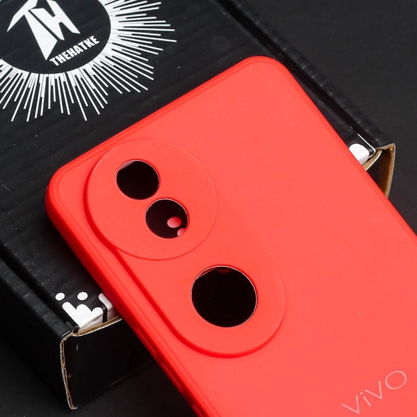 Red Candy silicone Case for Vivo V40 - The Hatke