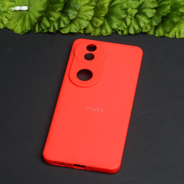 Red Candy silicone Case for Vivo V40 - The Hatke