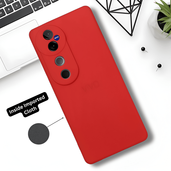 Red Candy silicone Case for Vivo V40 Pro - The Hatke
