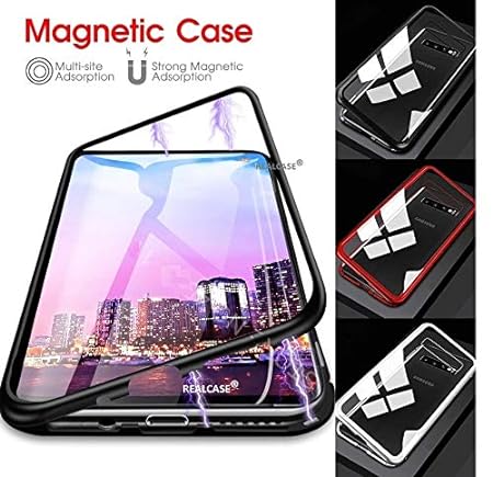 Red Magnetic Back Case for Samsung S10 - The Hatke
