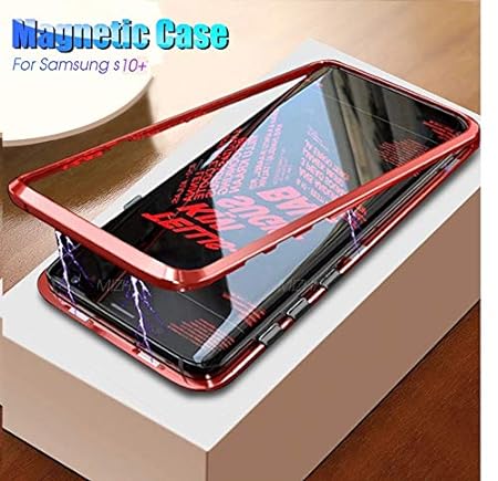 Red Magnetic Back Case for Samsung S10 - The Hatke