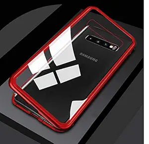 Red Magnetic Back Case for Samsung S10 - The Hatke