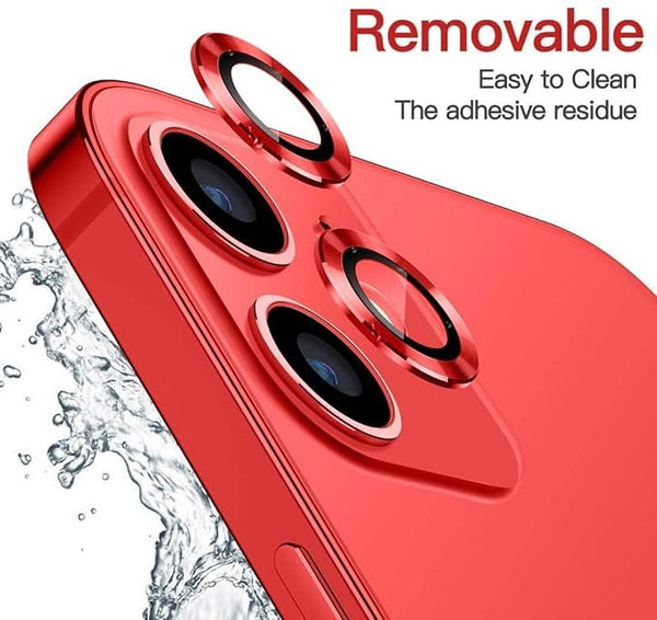 Red Metallic camera ring lens guard for Apple iphone 12 Pro - The Hatke