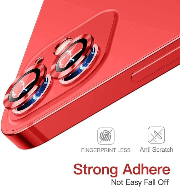 Red Metallic camera ring lens guard for Apple iphone 14 Pro - The Hatke