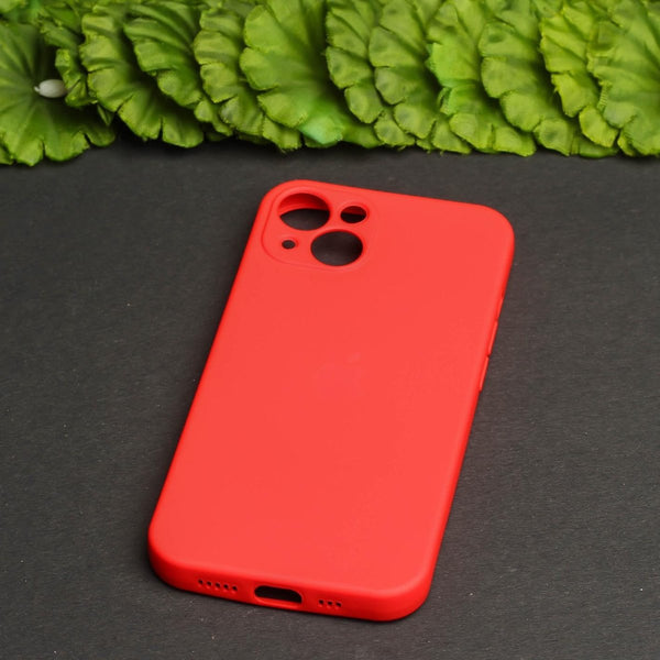 Red Original Camera Silicone case for Apple iphone 15 - The Hatke