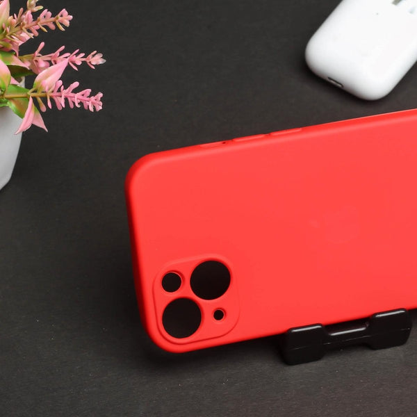 Red Original Camera Silicone case for Apple iphone 15 - The Hatke