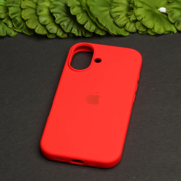Red Original Silicone case for Apple iphone 16 Plus - The Hatke