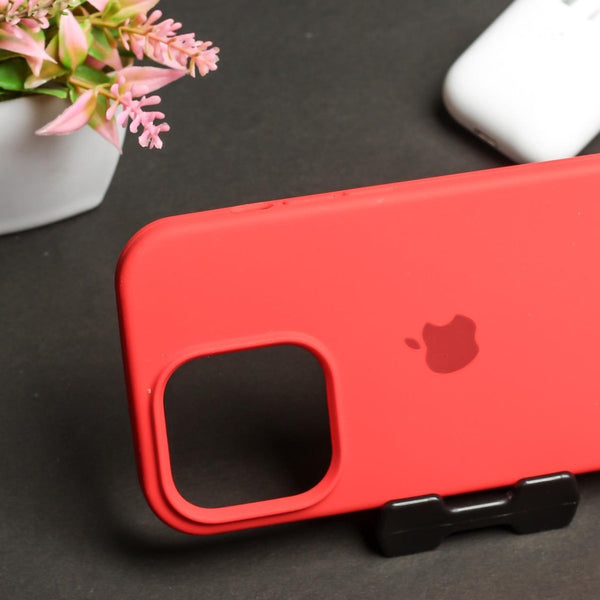 Red Original Silicone case for Apple iphone 16 pro - The Hatke