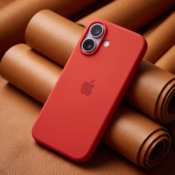 Red Original Silicone case for Apple iphone 17 - The Hatke