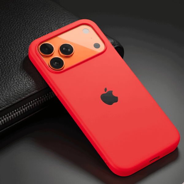 Red Original Silicone case for Apple iphone 17 Pro - The Hatke