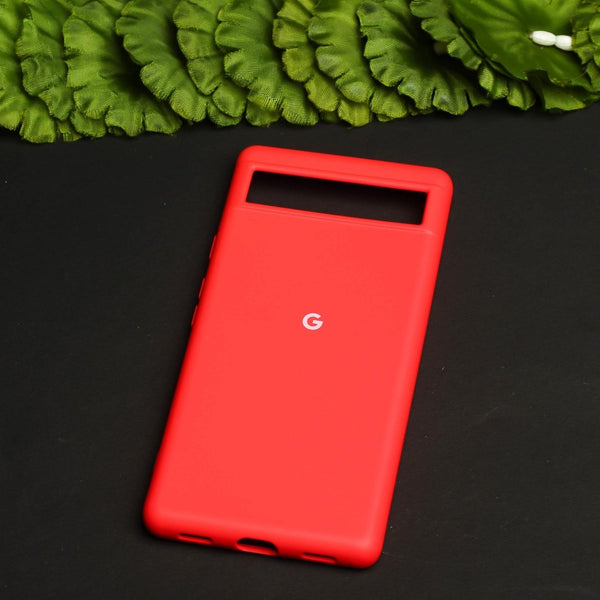 Red Original Silicone case for Google Pixel 6A - The Hatke