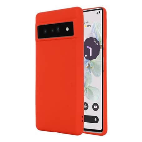 Red Original Silicone case for Google Pixel 7 - The Hatke
