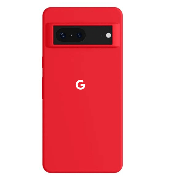 Red Original Silicone case for Google Pixel 8 - The Hatke