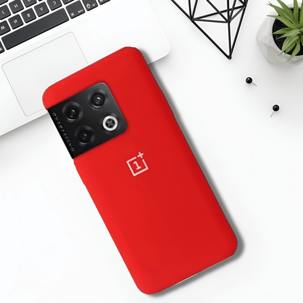 Red Original Silicone case for Oneplus 10 Pro - The Hatke