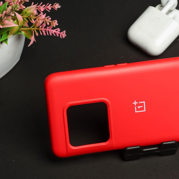 Red Original Silicone case for Oneplus 10 Pro - The Hatke