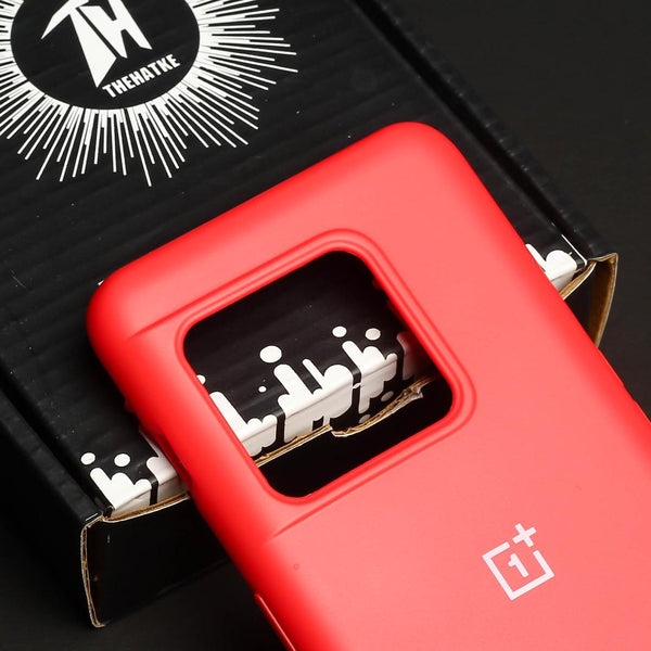 Red Original Silicone case for Oneplus 10 Pro - The Hatke