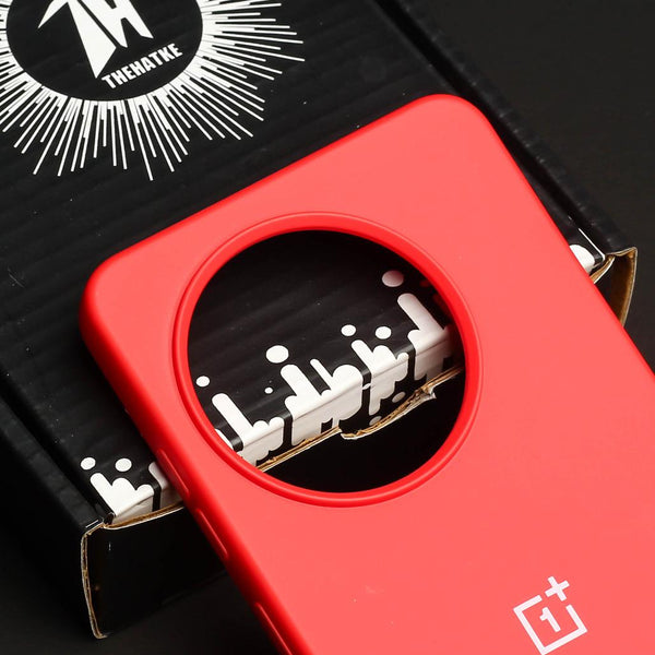 Red Original Silicone case for Oneplus 11 - The Hatke
