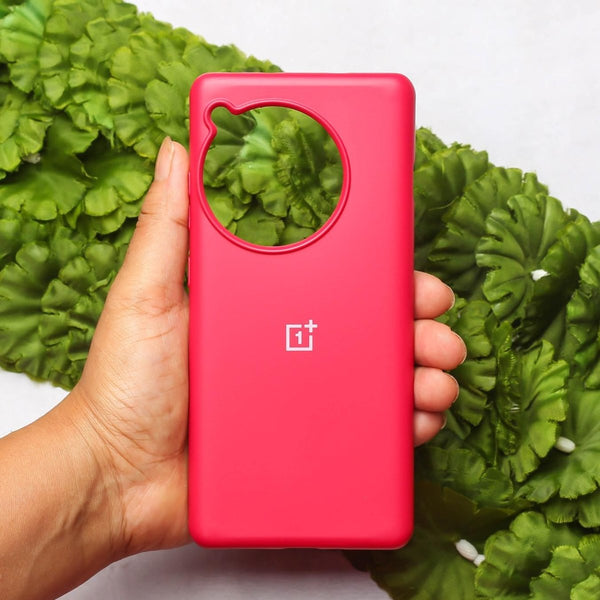 Red Original Silicone Case for Oneplus 12 - The Hatke